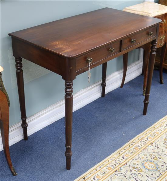 A Victorian mahogany side table W.91cm